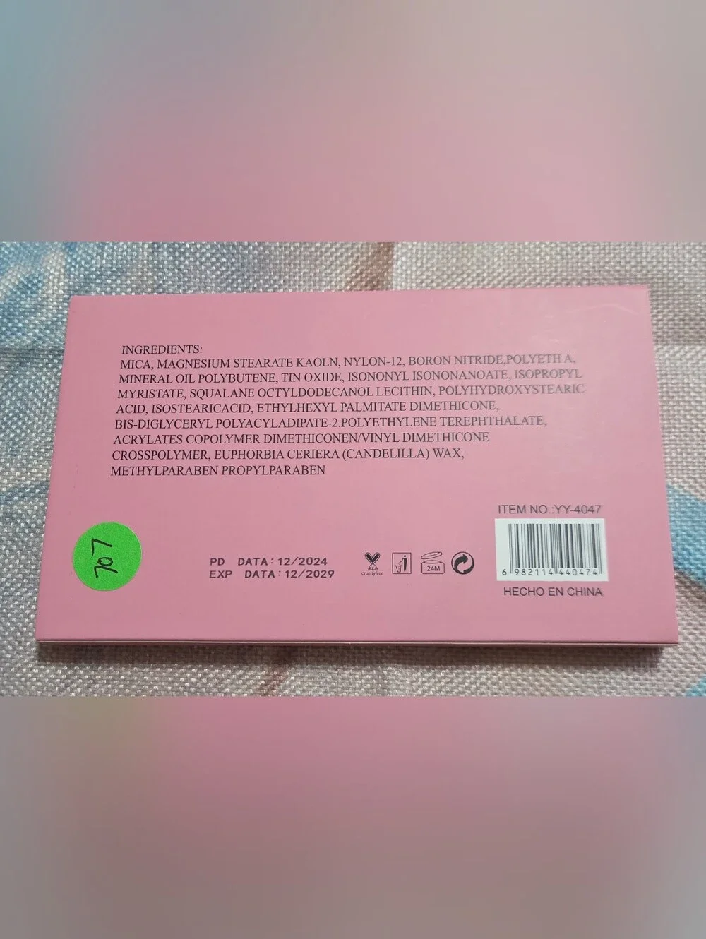 Disney-Themed Pink Eyeshadow Palette with Mixed Shimmers